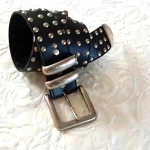 Ladies black studded belt